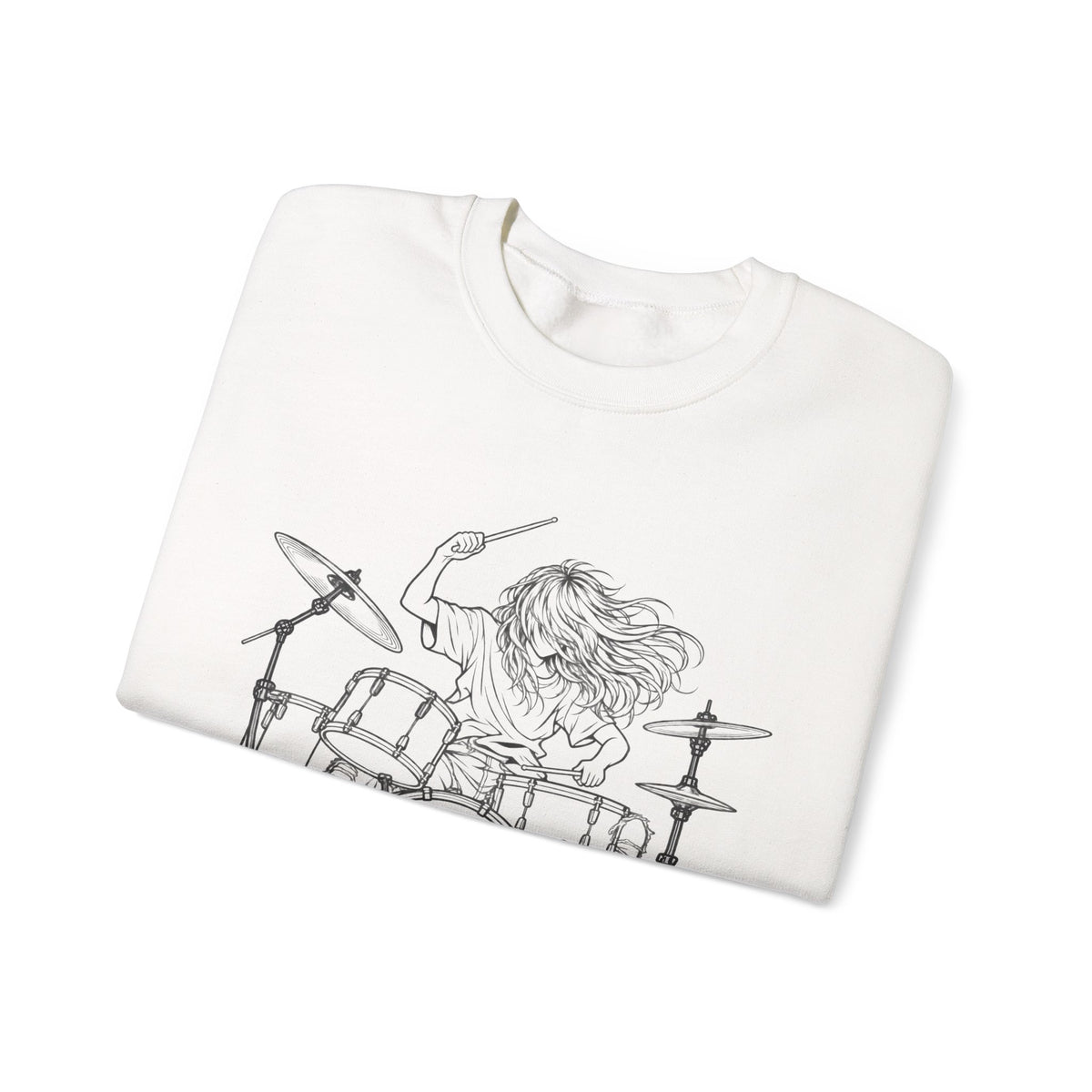 Drummer Sketch - Crewneck Sweatshirt