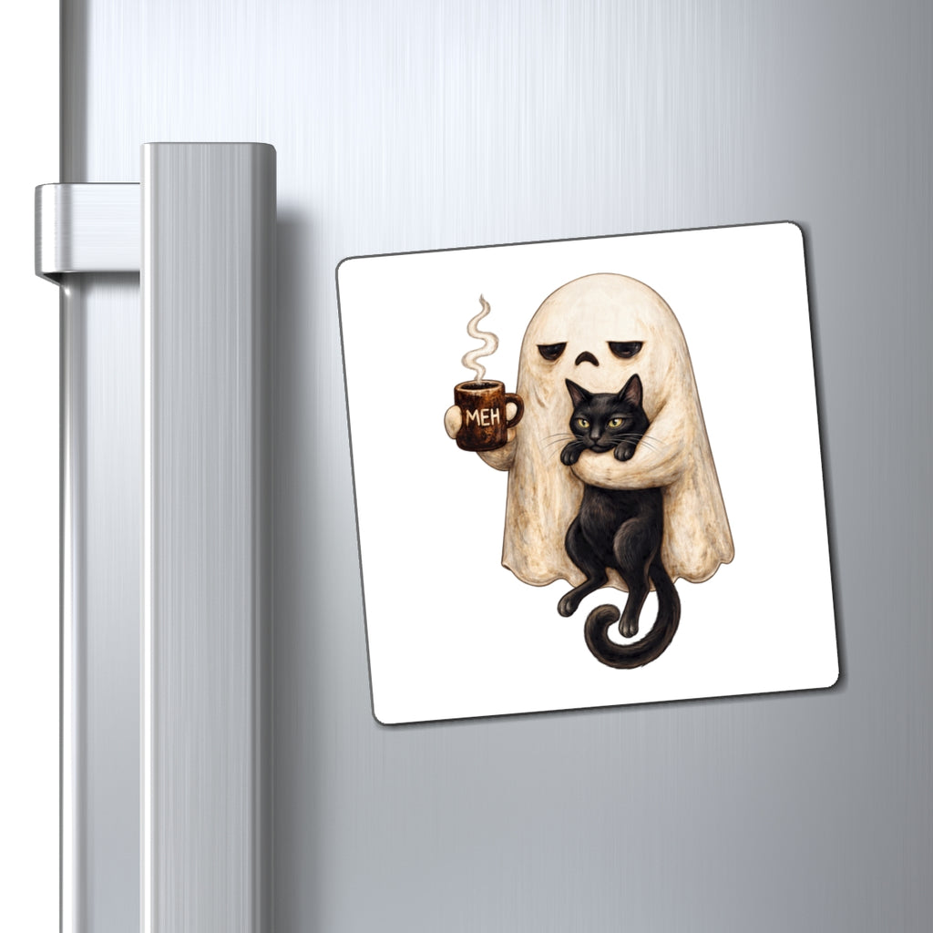 Meh Ghost and Black Cat - Magnet