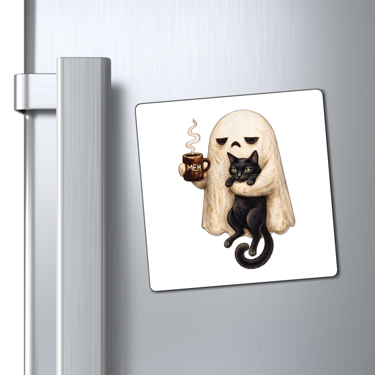 Meh Ghost and Black Cat - Magnet
