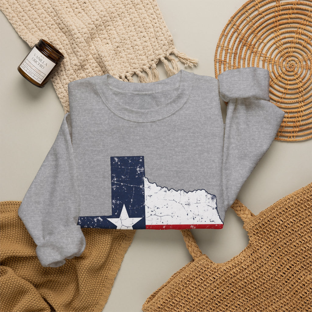Weathered Texas Flag - Crewneck Sweatshirt