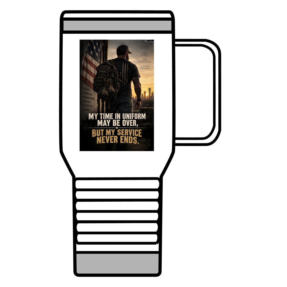 Service Never Ends - 20oz Insulated Mug