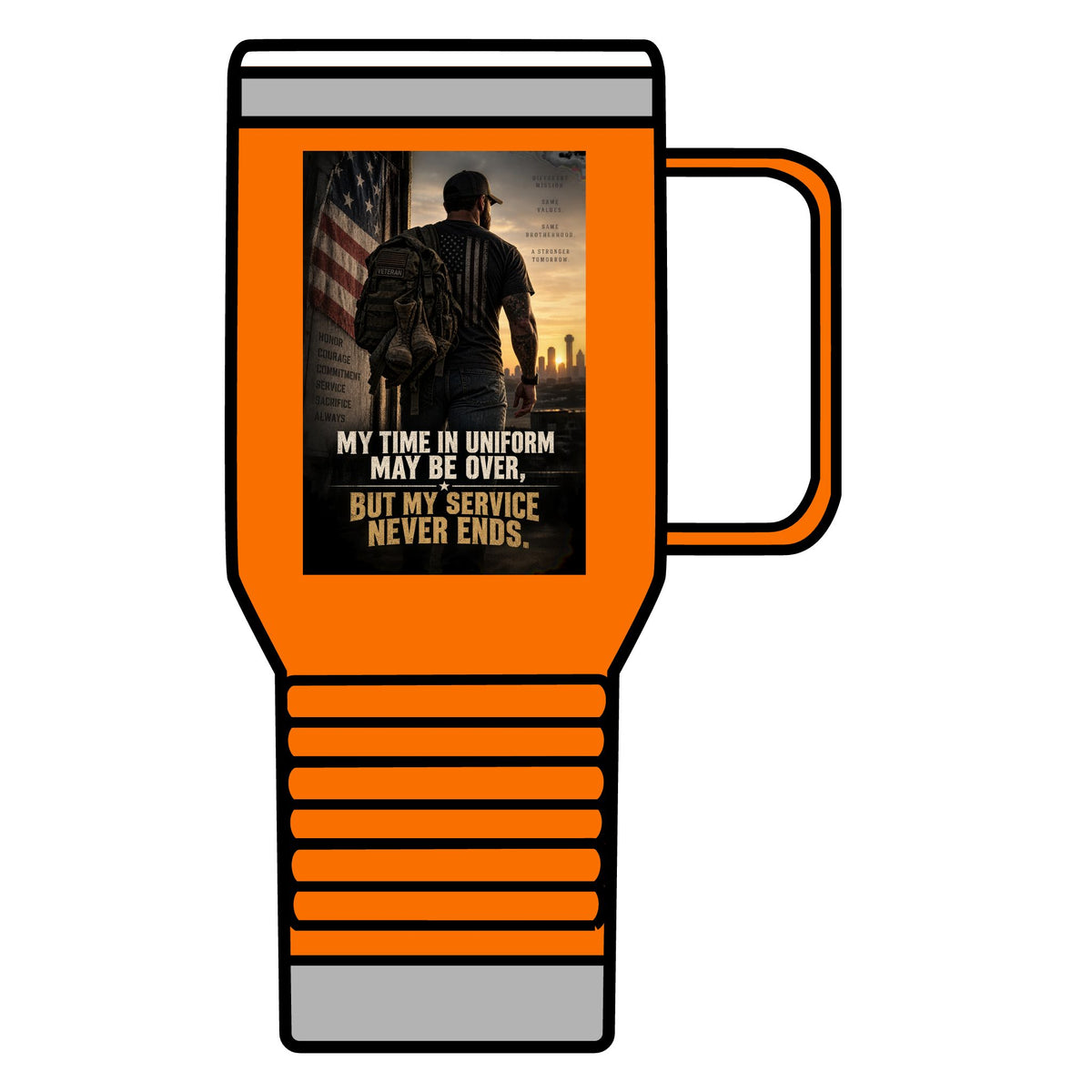 Service Never Ends - 20oz Insulated Mug