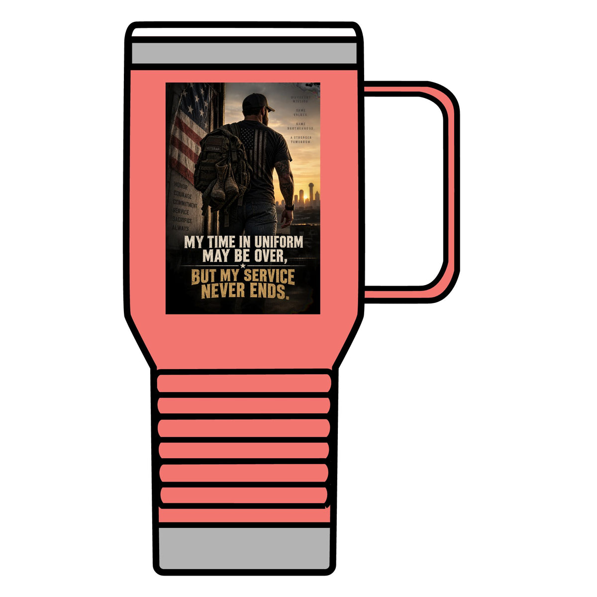 Service Never Ends - 20oz Insulated Mug