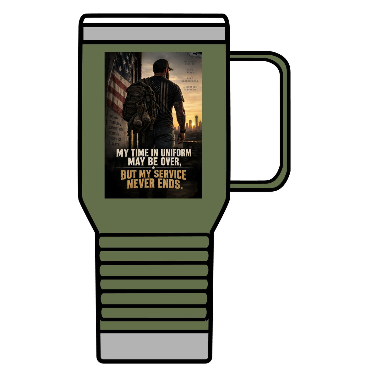 Service Never Ends - 20oz Insulated Mug