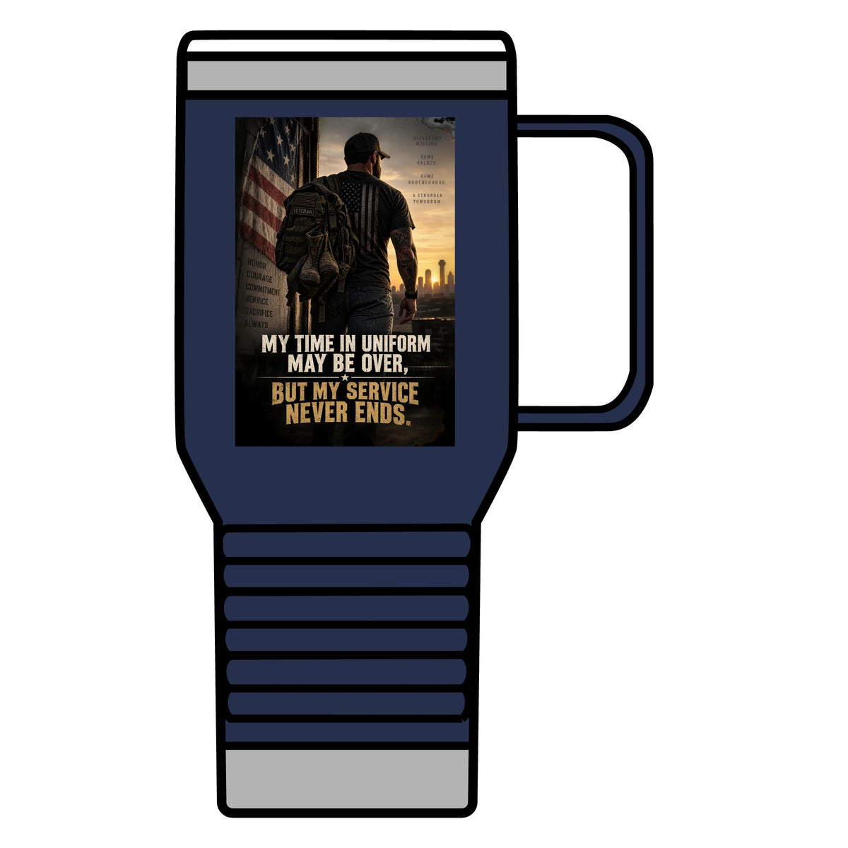 Service Never Ends - 20oz Insulated Mug