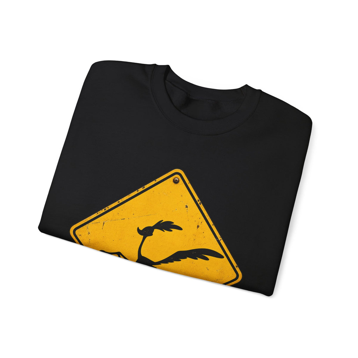 Roadrunner Yellow Diamond Sign - Crewneck Sweatshirt