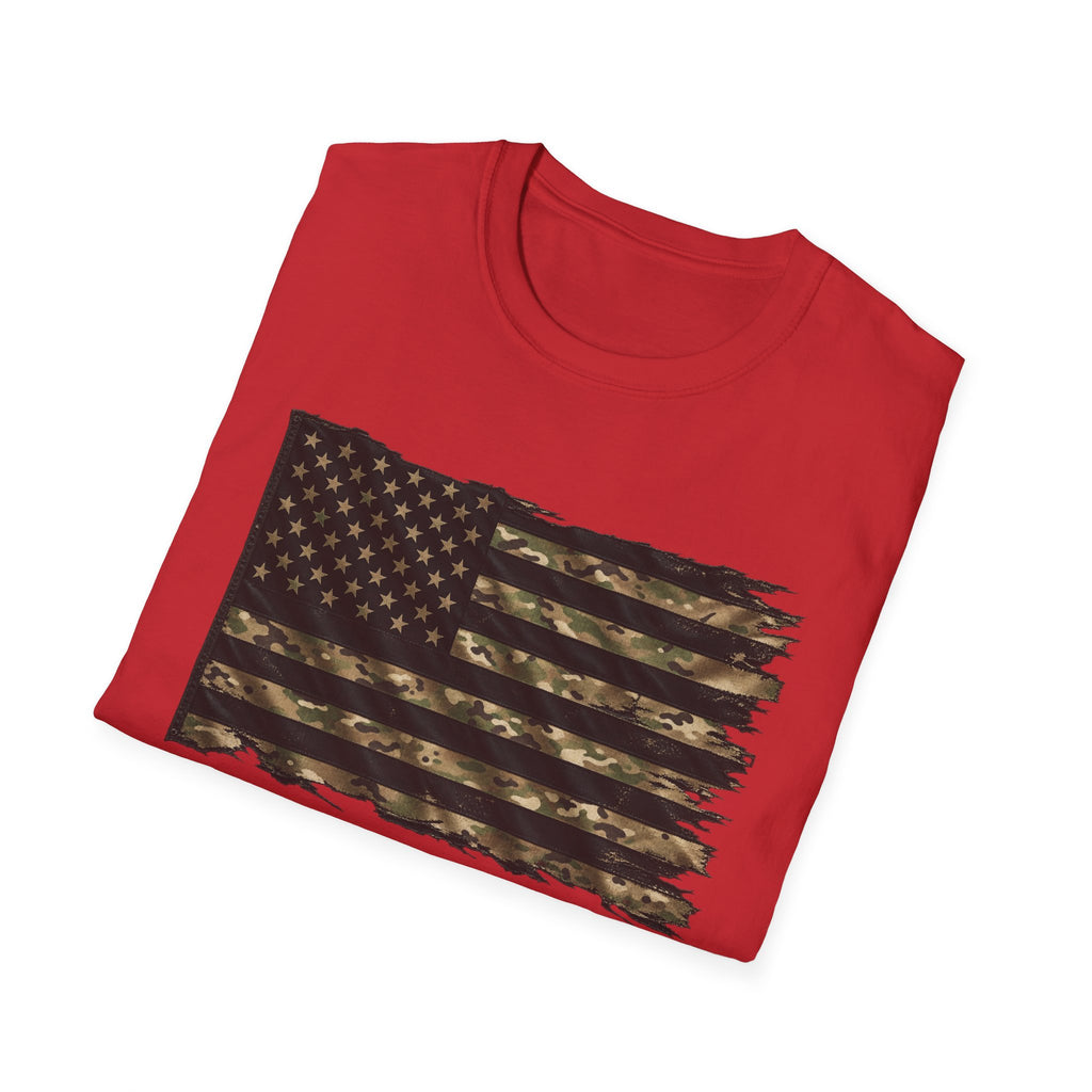 Black and Multicam American Flag - Classic Tee