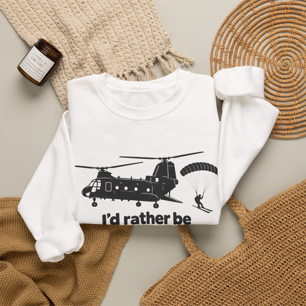 Id Rather Be Heliskiing - Crewneck Sweatshirt