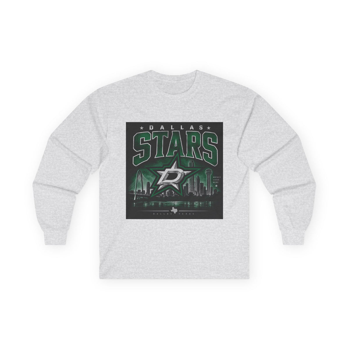 Dallas Stars Skyline Tee - Unisex Ultra Cotton Long Sleeve Tee