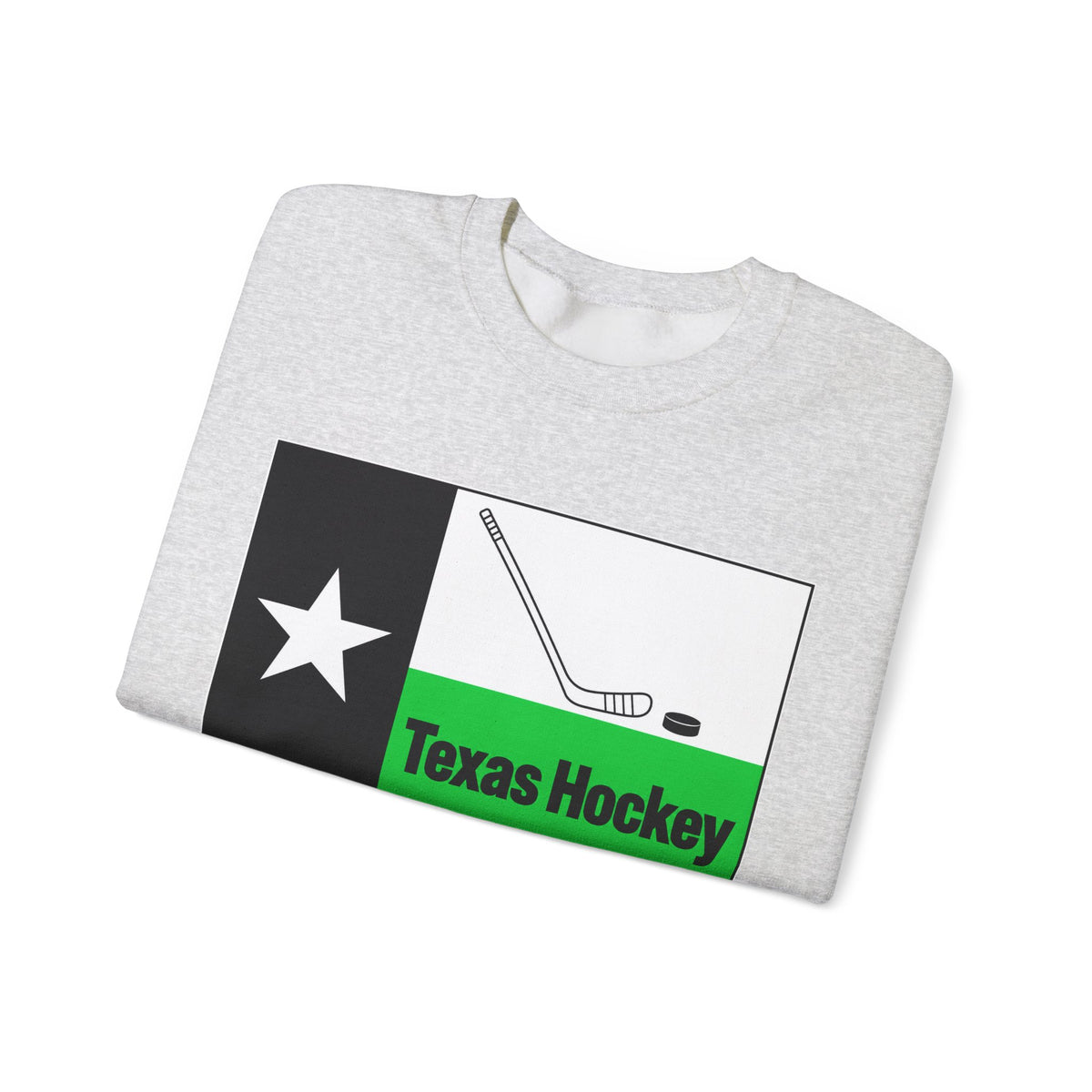 Texas Hockey Flag - Crewneck Sweatshirt