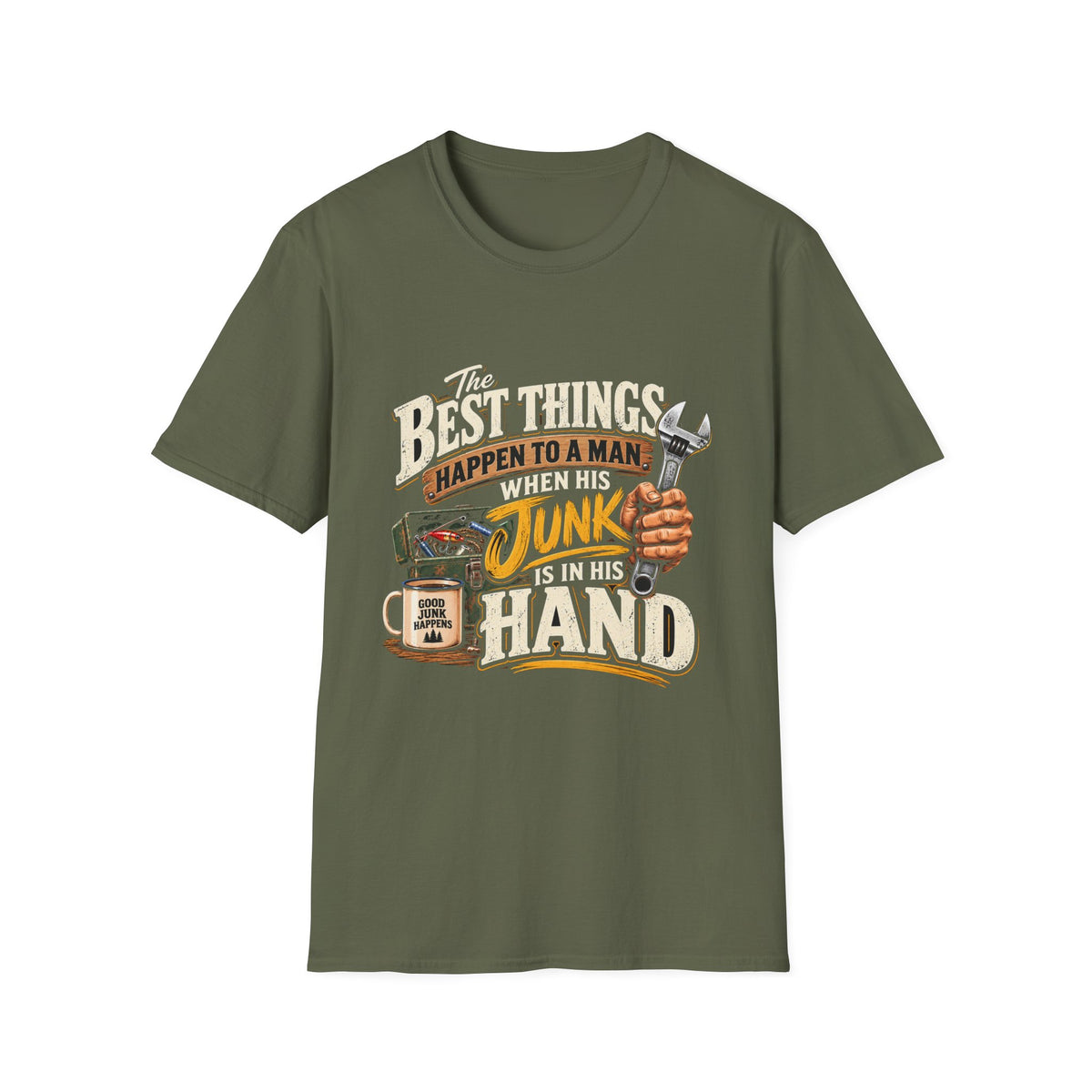 Best Things Happen in a Man's Hand - Classic Tee