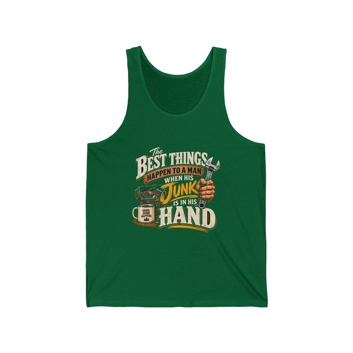 Best Things Happen in a Man's Hand - Athletic Tank