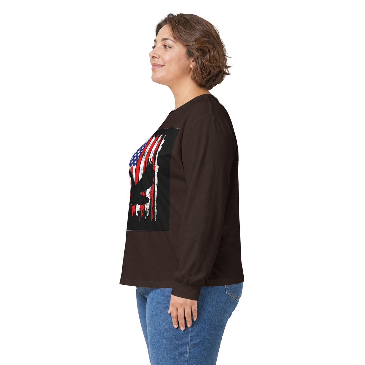 Old Glory Eagle - Unisex Ultra Cotton Long Sleeve Tee