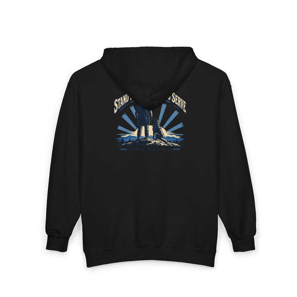 Stand With Those Who Serve Police K9 - Full-Zip Hooded Sweatshirt