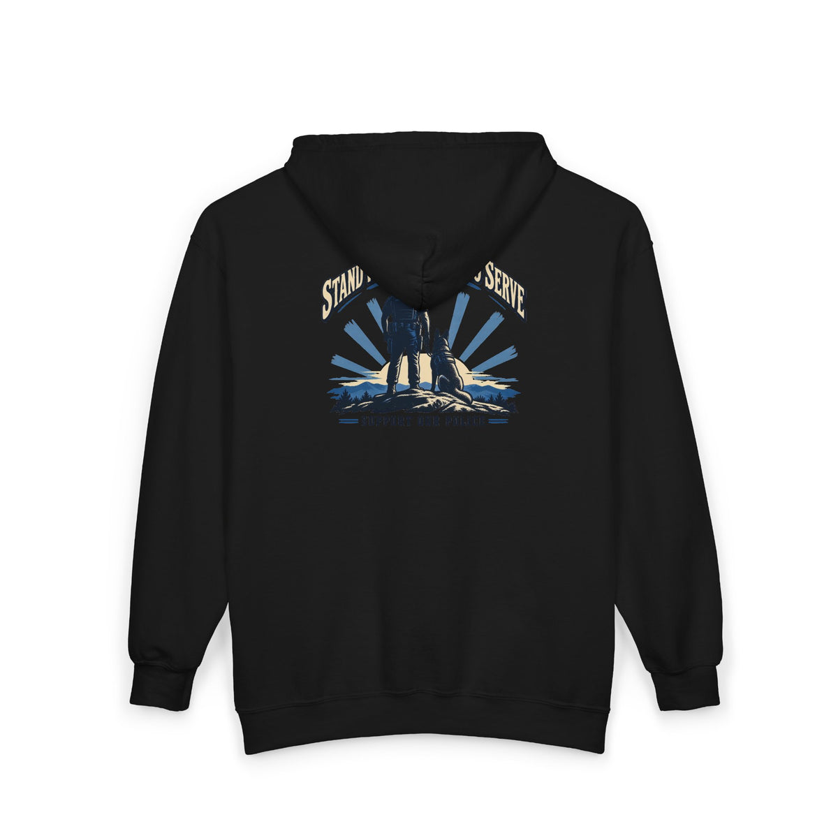 Stand With Those Who Serve Police K9 - Full-Zip Hooded Sweatshirt