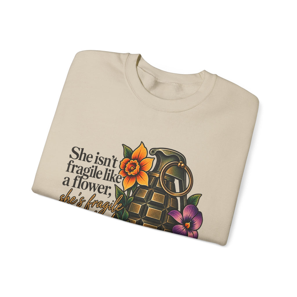 Fragile Like a Bomb - Floral Grenade - Crewneck Sweatshirt