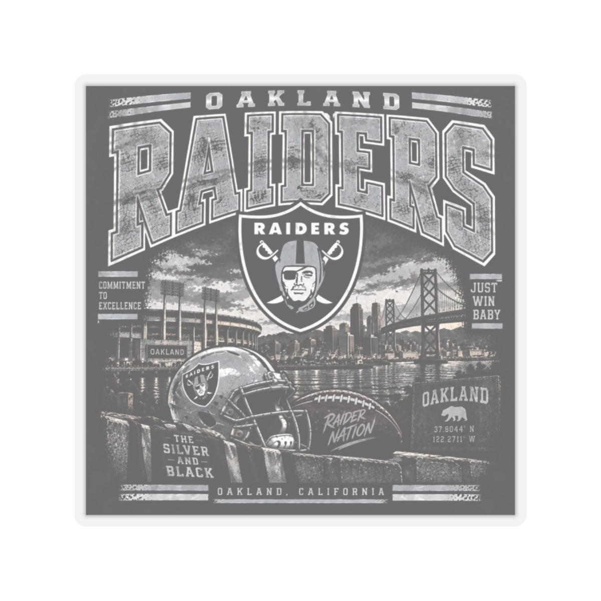 Las Vegas Raiders - Kiss-Cut Sticker