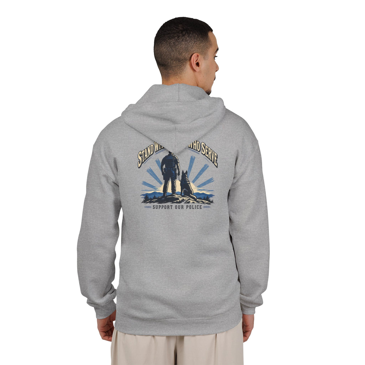 Stand With Those Who Serve Police K9 - Full-Zip Hooded Sweatshirt