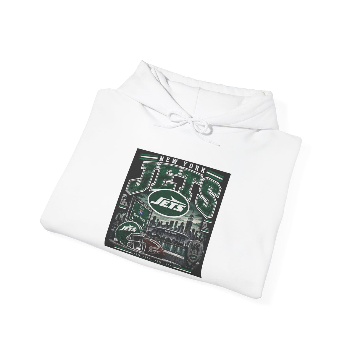 New York Jets Skyline - Hoodie