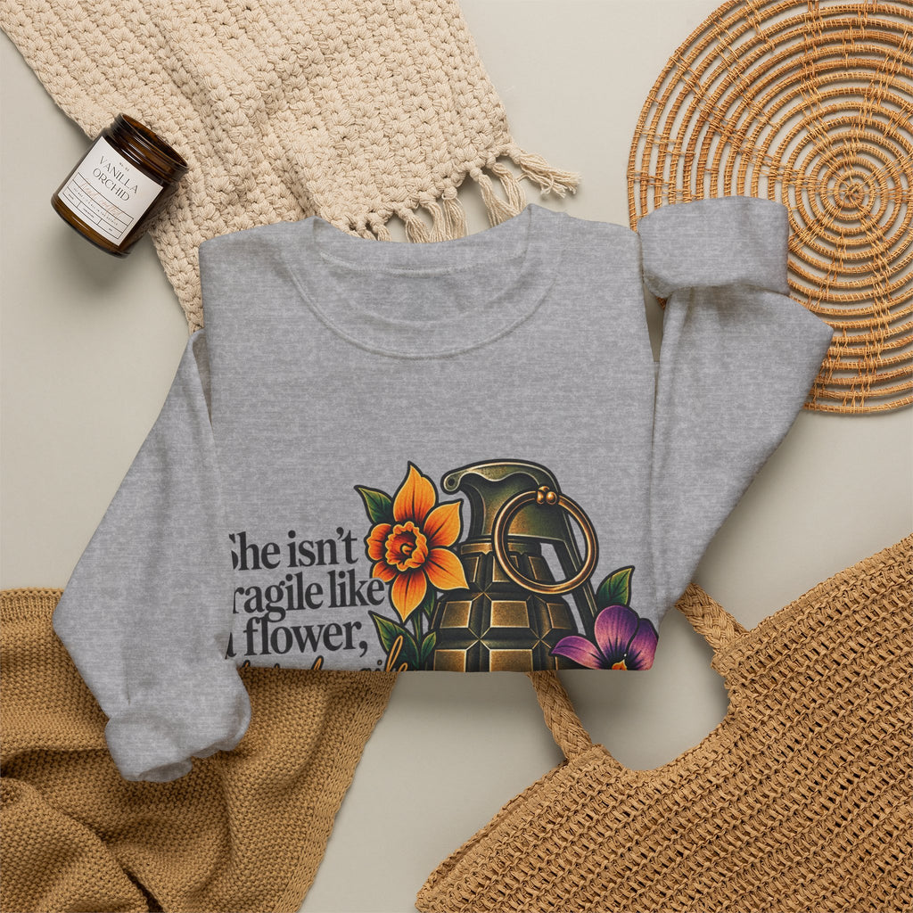 Fragile Like a Bomb - Floral Grenade - Crewneck Sweatshirt