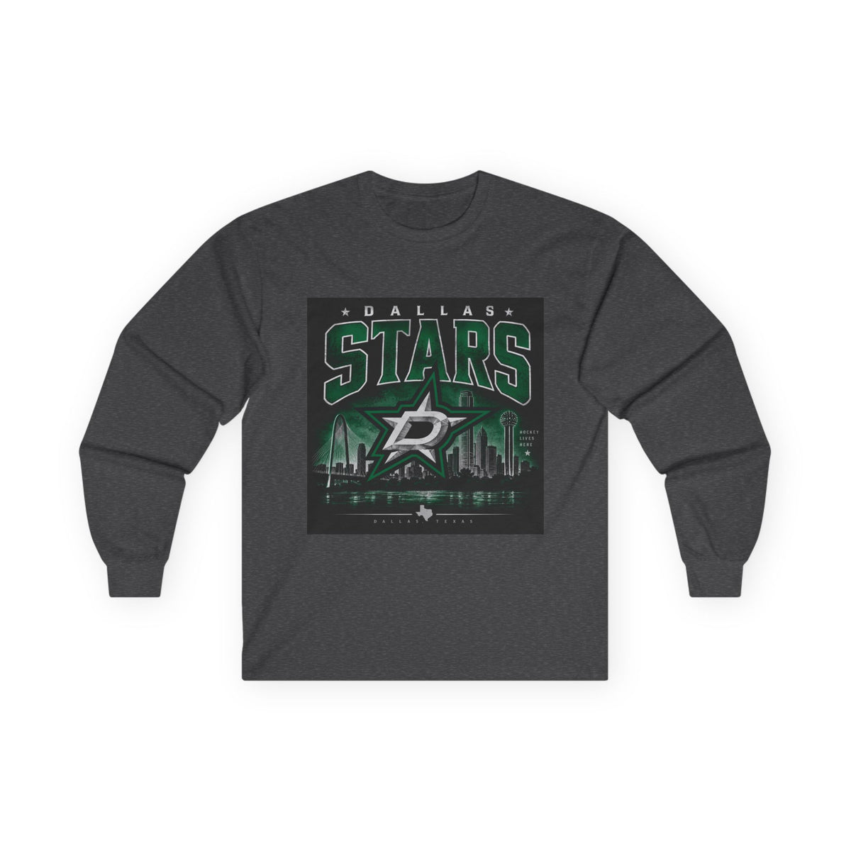 Dallas Stars Skyline Tee - Unisex Ultra Cotton Long Sleeve Tee