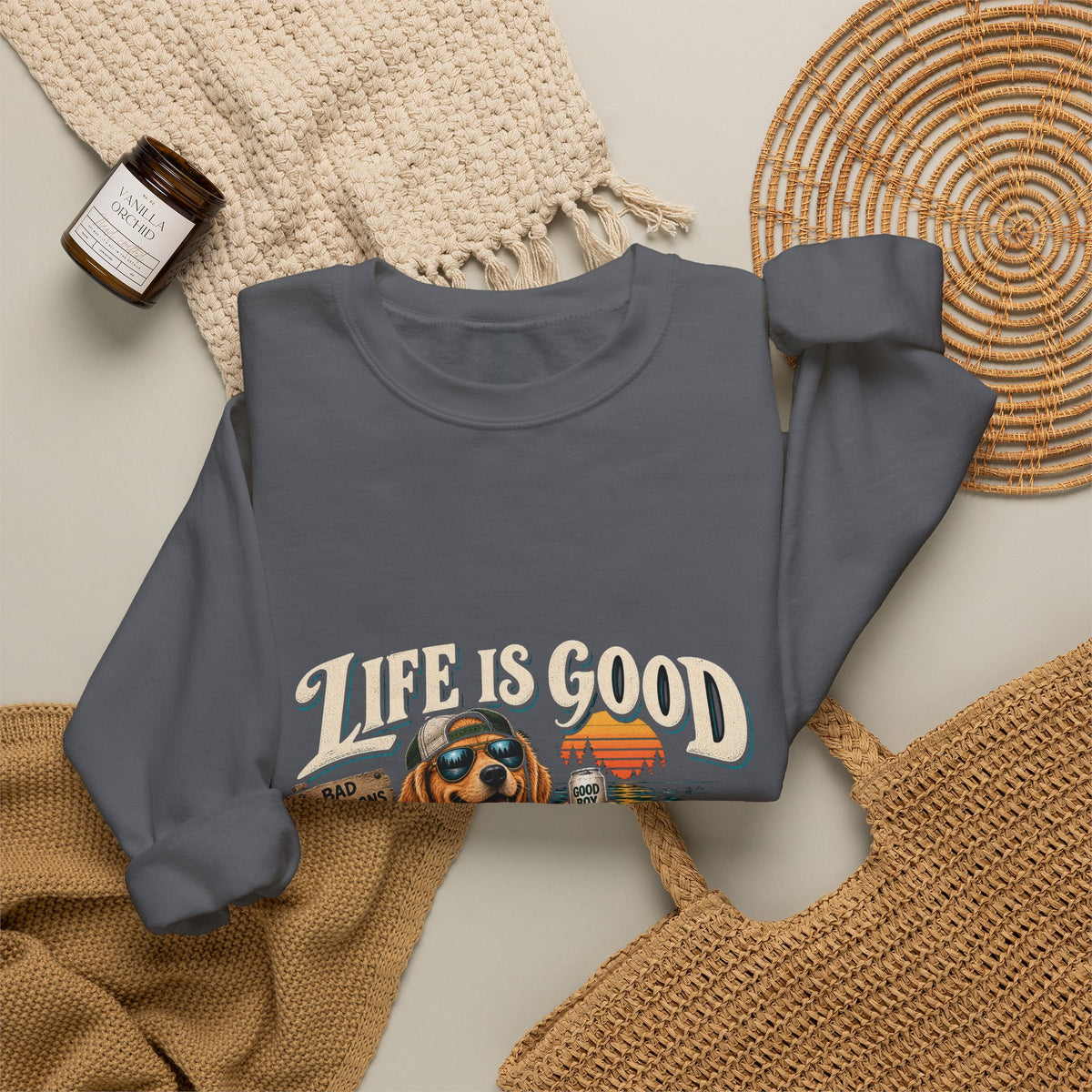 Life is Good Floatin' - Crewneck Sweatshirt