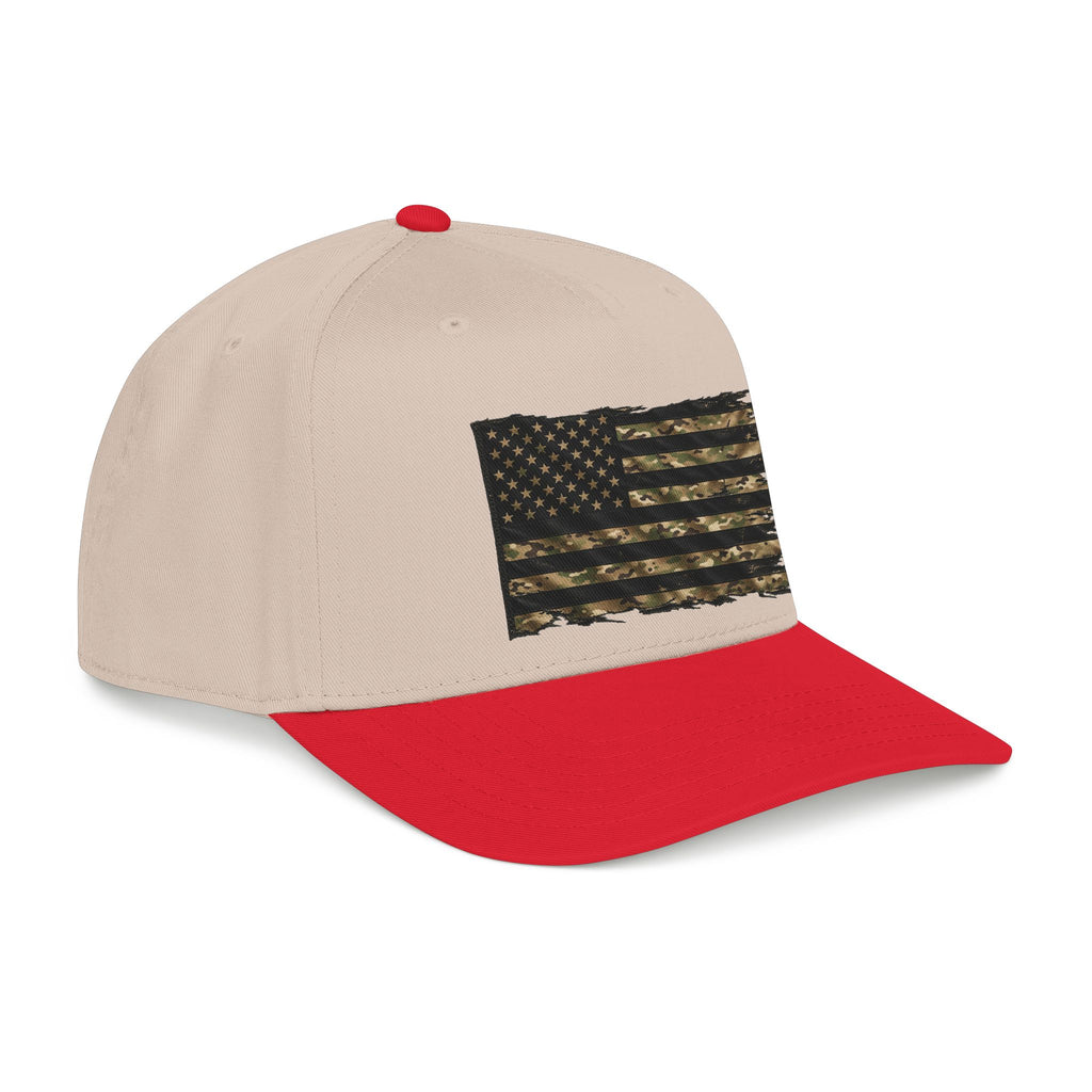 Black and Multicam American Flag - OTTO Baseball Hat