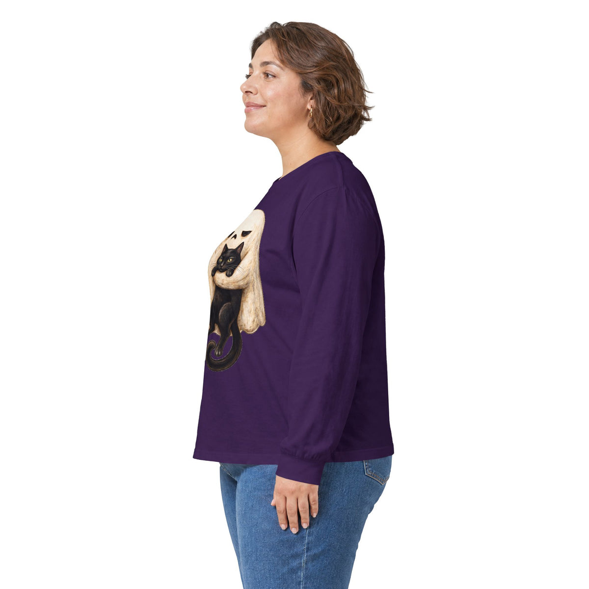 Meh Ghost and Black Cat - Unisex Ultra Cotton Long Sleeve Tee
