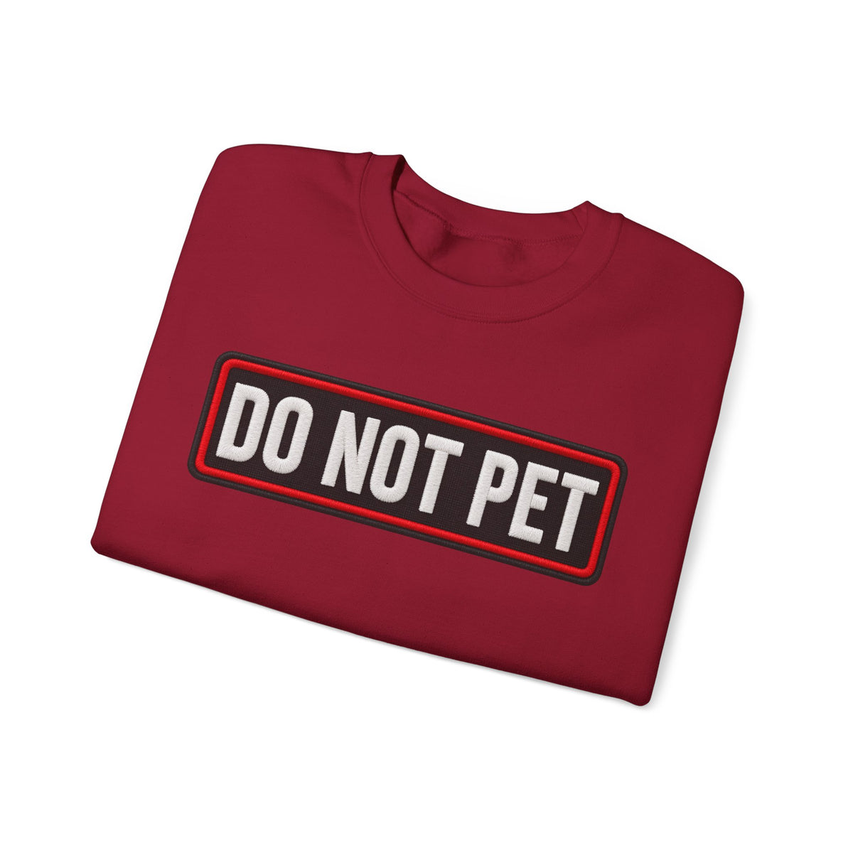 Do Not Pet - Service Dog Patch - Crewneck Sweatshirt