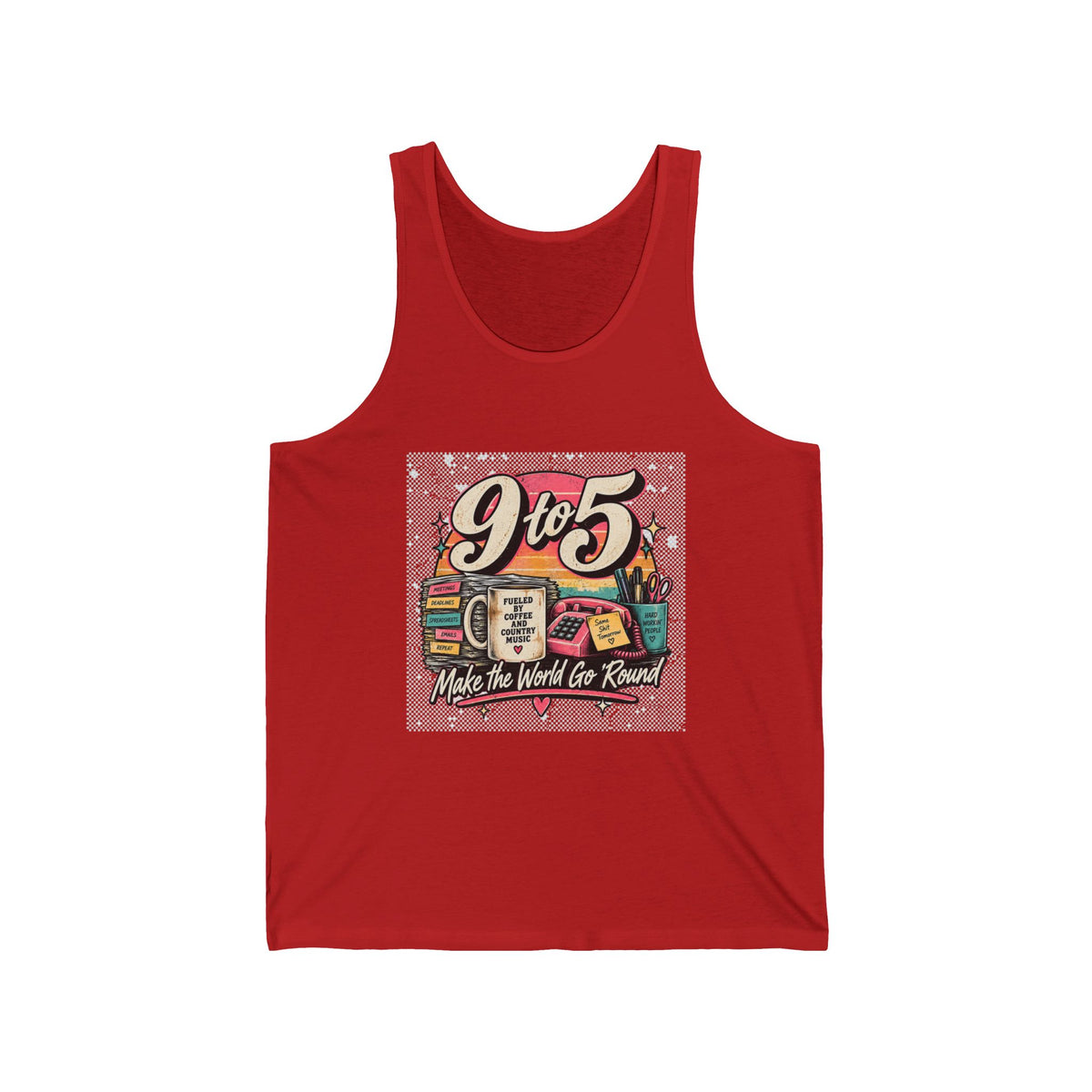 9to5 Make the World Go Round - Athletic Tank