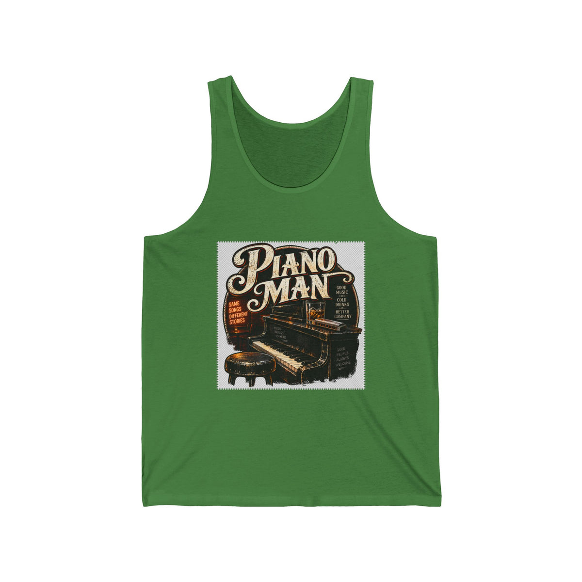 Piano Man Retro Bar - Athletic Tank