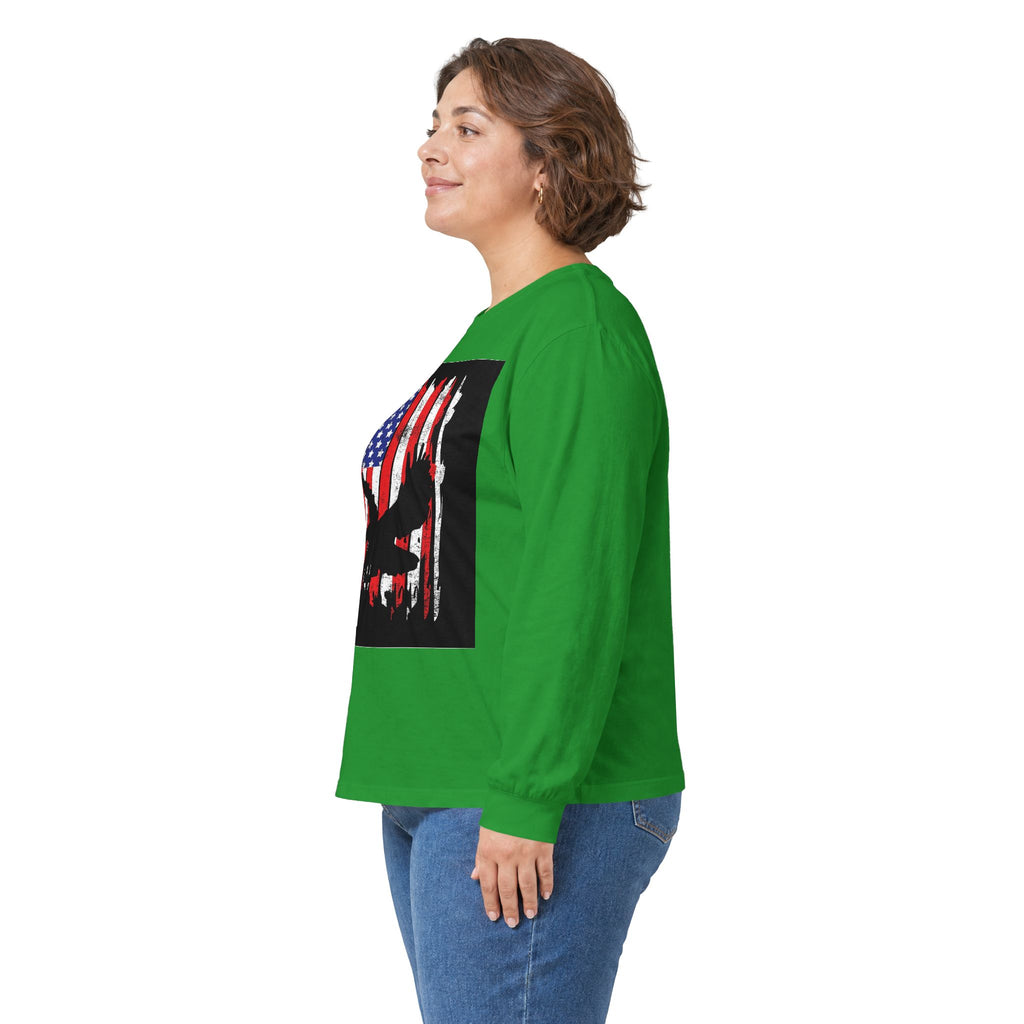 Old Glory Eagle - Unisex Ultra Cotton Long Sleeve Tee