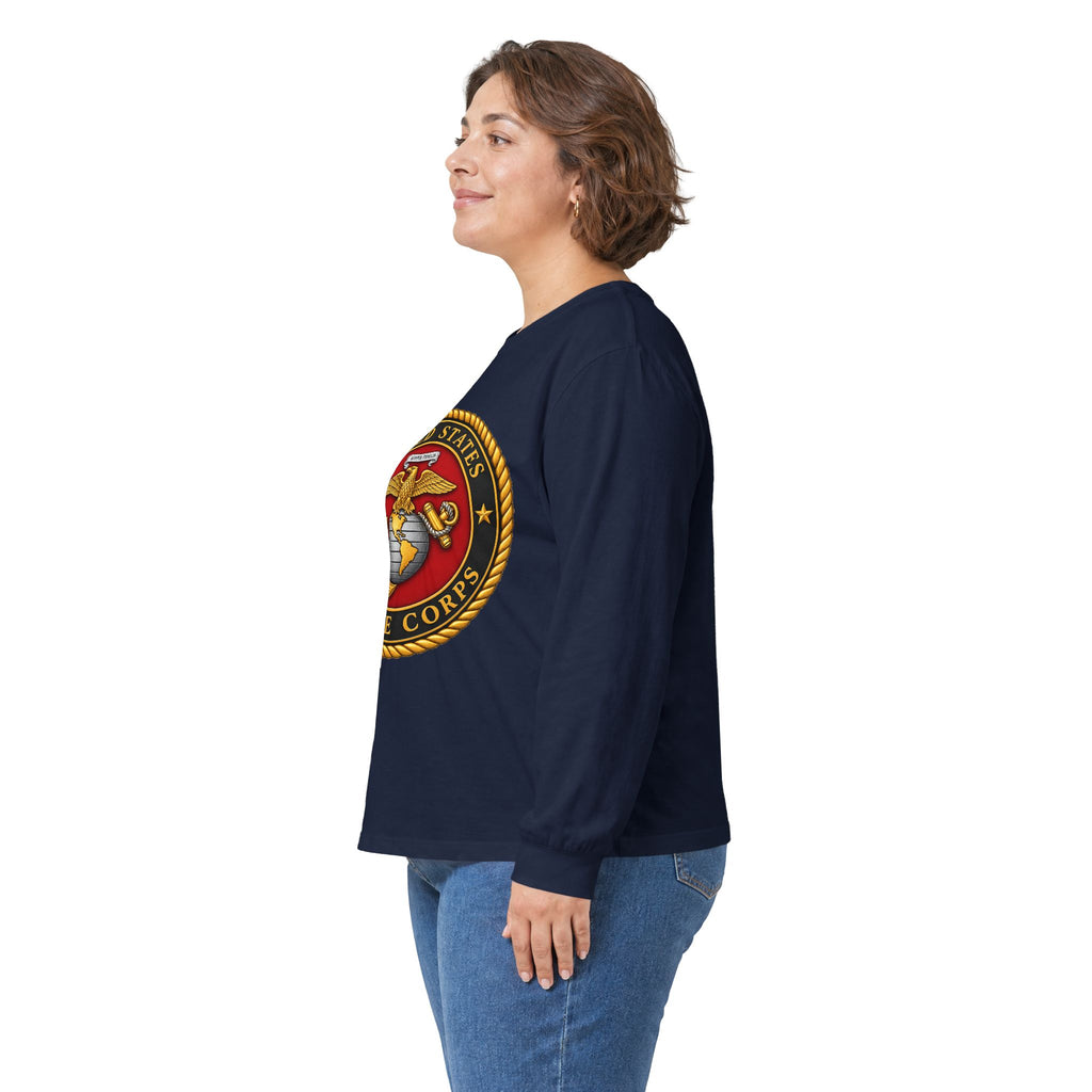 U.S. Marine Corps Emblem - Unisex Ultra Cotton Long Sleeve Tee
