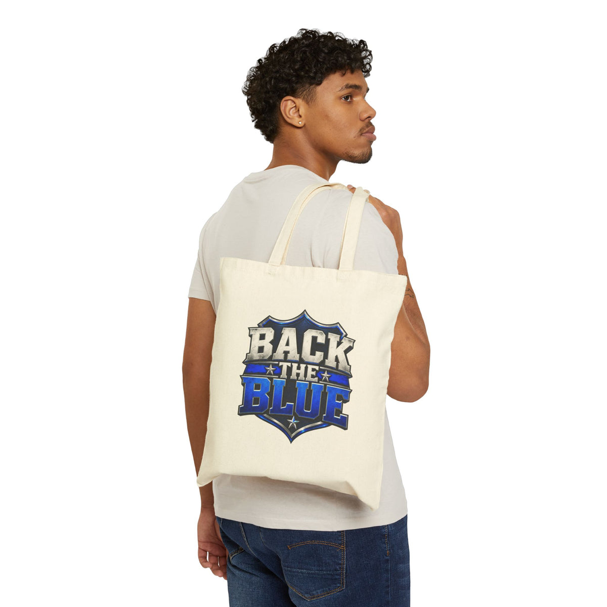 Back the Blue Shield - Canvas Tote
