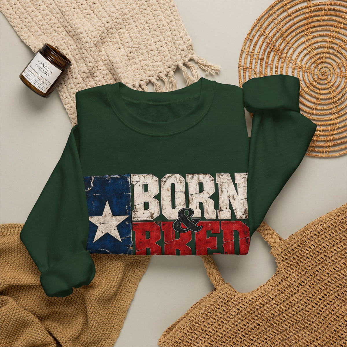 Texas Born and Bred - Crewneck Sweatshirt