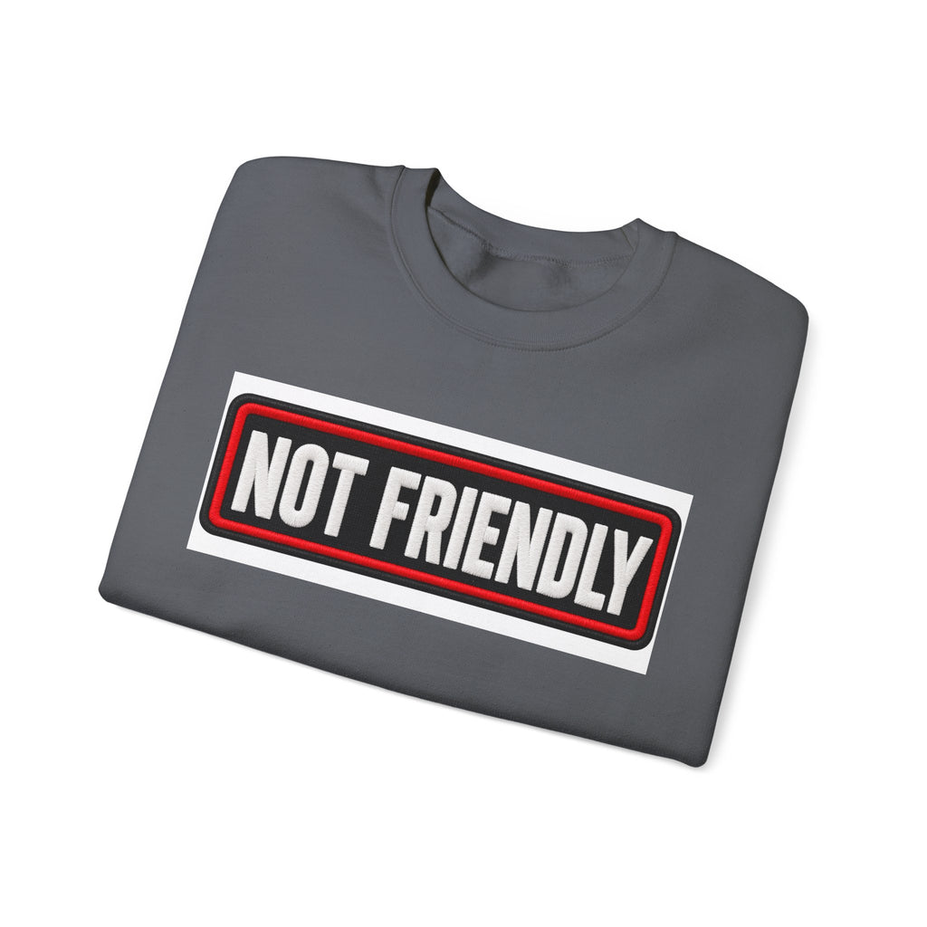 Not Friendly - Service Dog Patch - Crewneck Sweatshirt
