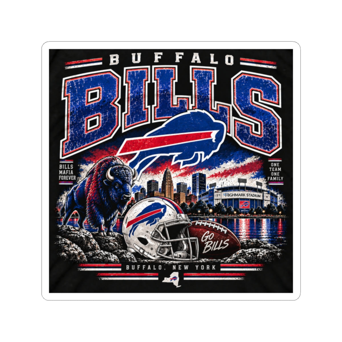 Buffalo Bills - Kiss-Cut Sticker