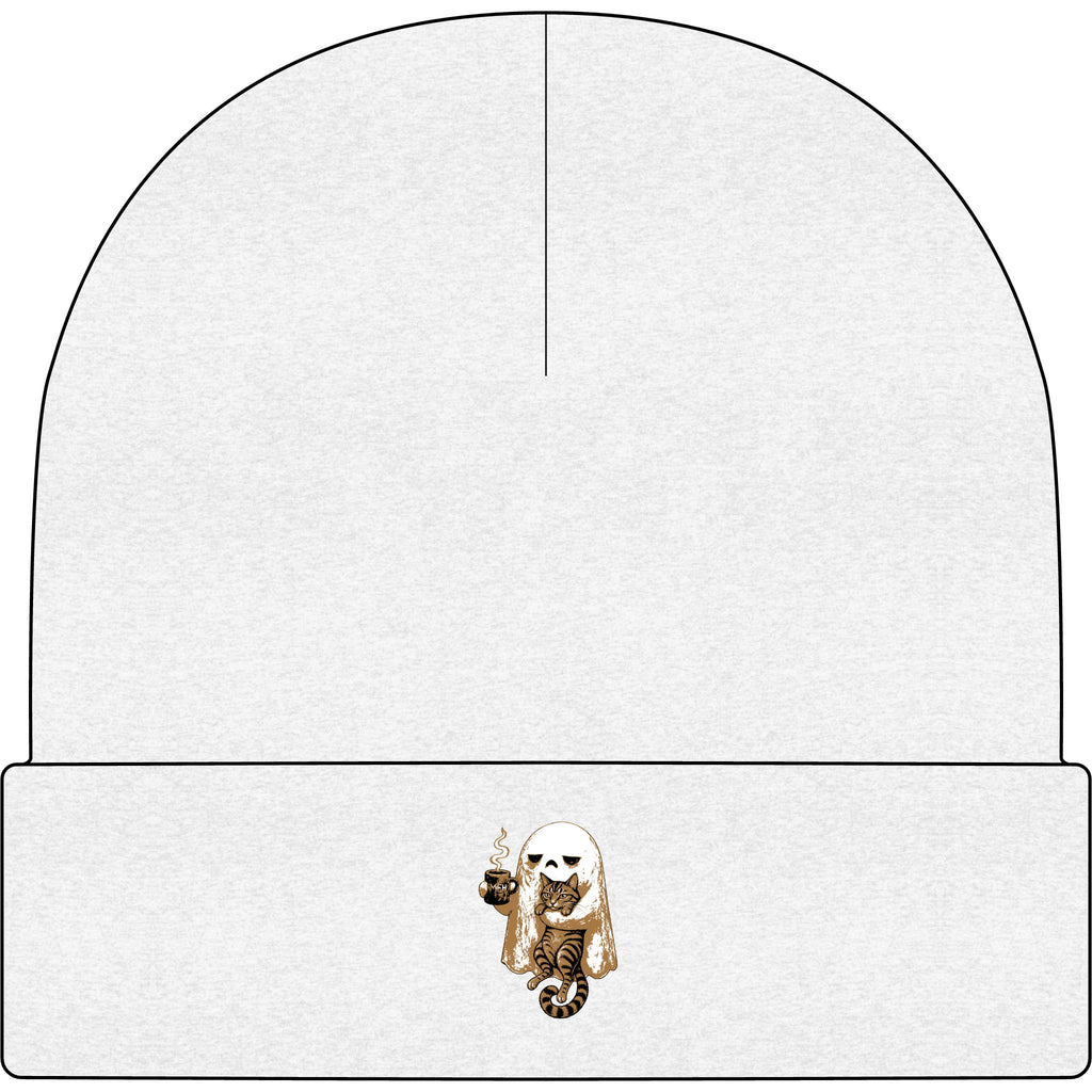 Meh Ghost and Gray Tabby Cat - AS Colour 1107 Cuff Beanie