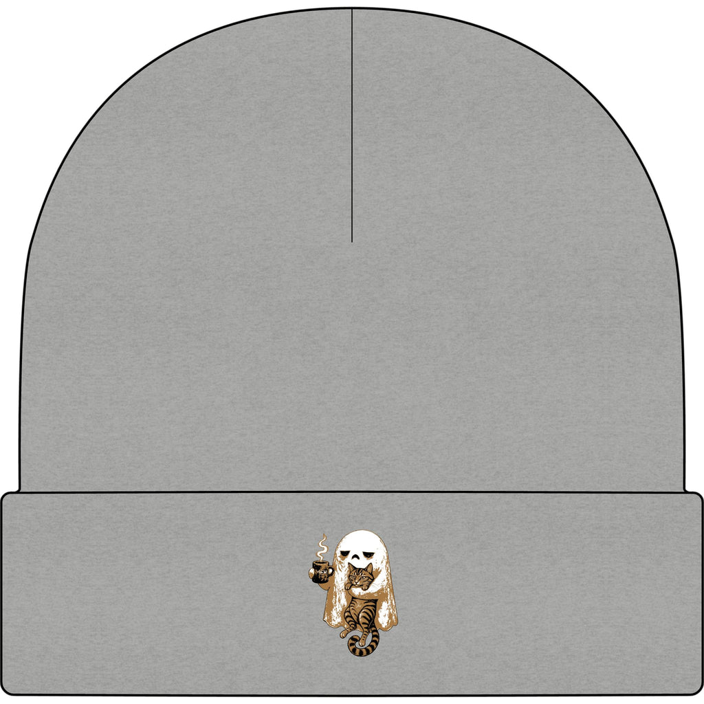 Meh Ghost and Gray Tabby Cat - AS Colour 1107 Cuff Beanie