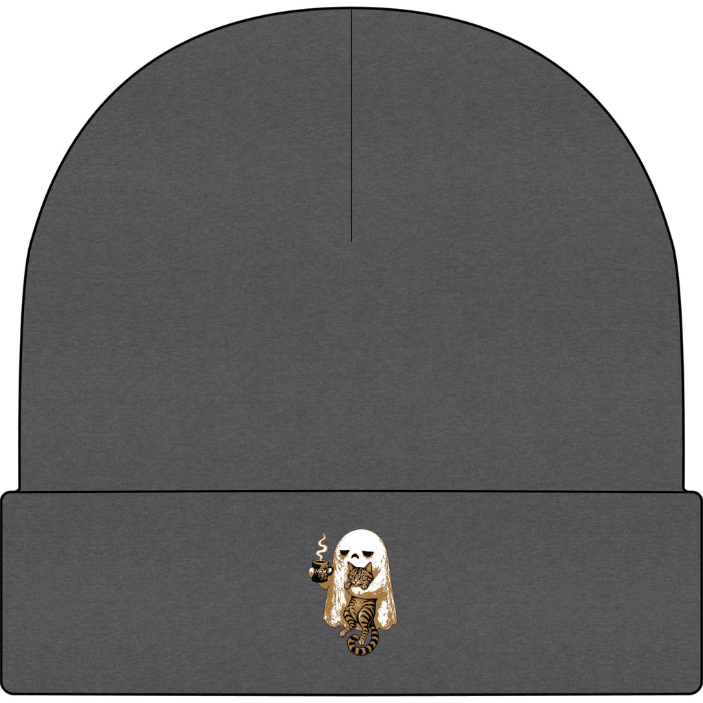 Meh Ghost and Gray Tabby Cat - AS Colour 1107 Cuff Beanie