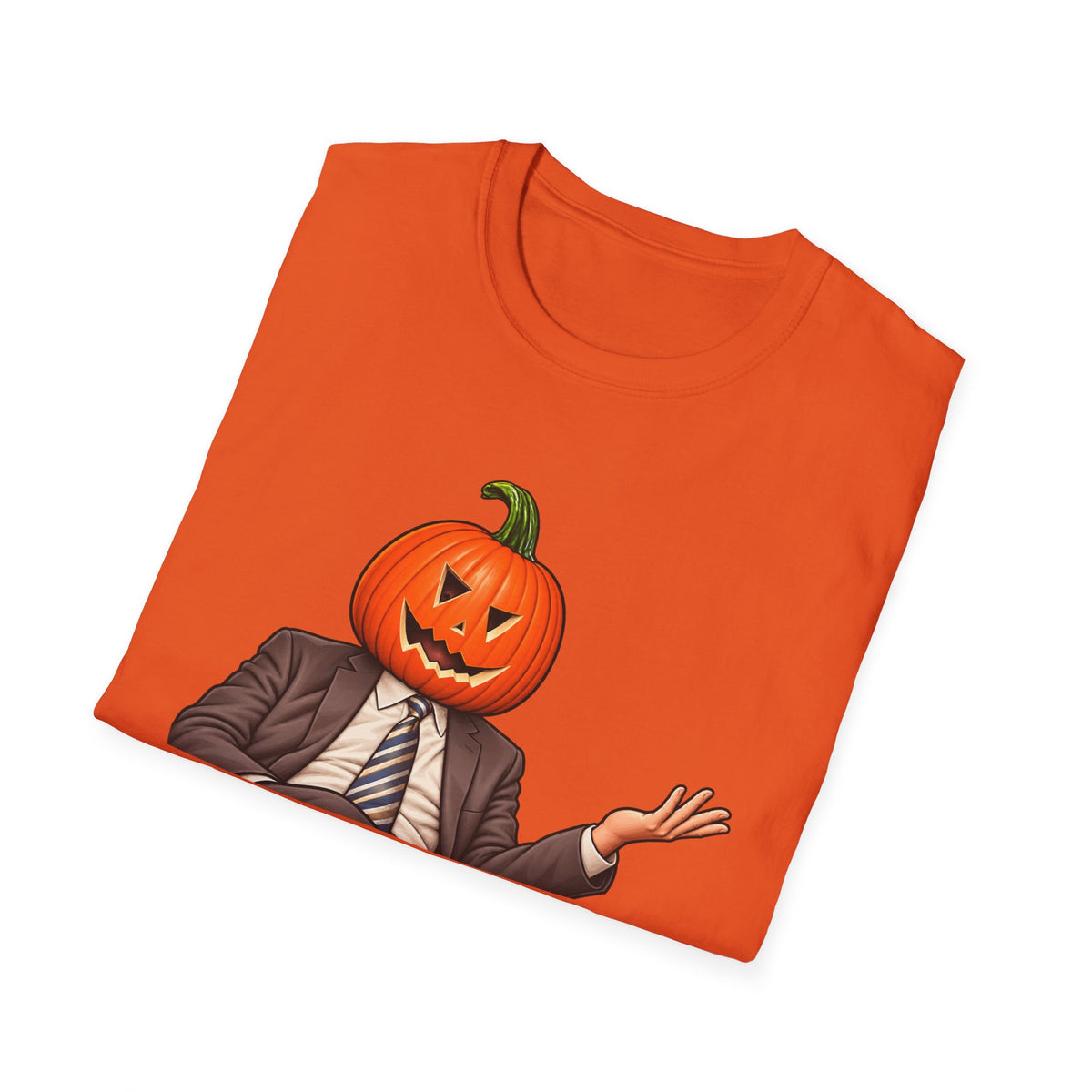 Pumpkin Head Office Cartoon - Classic Tee