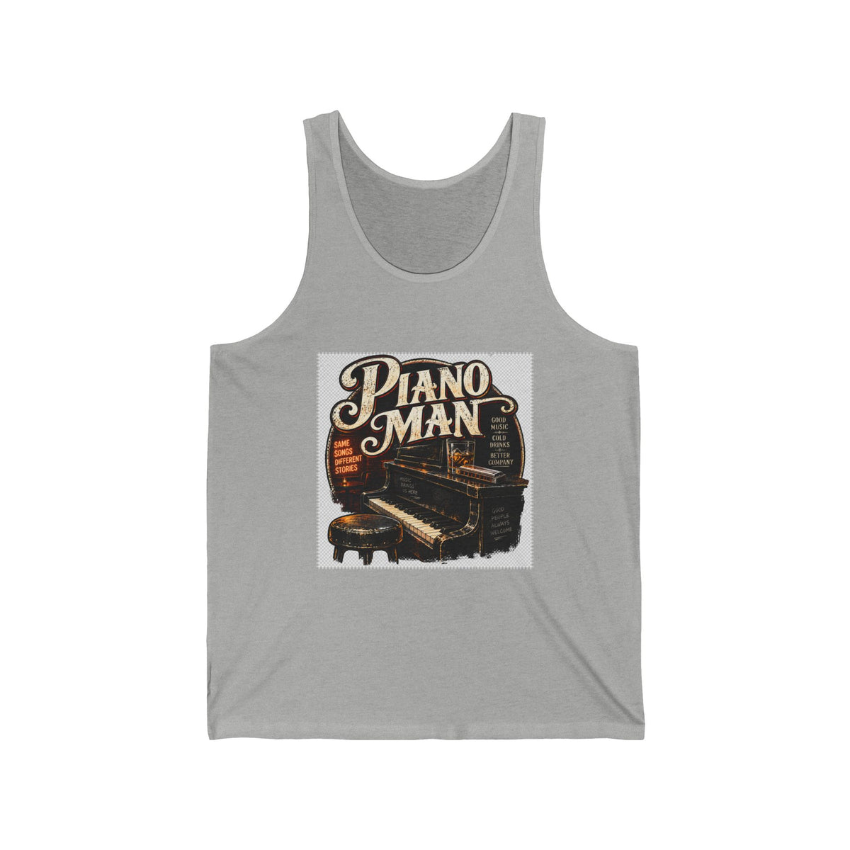 Piano Man Retro Bar - Athletic Tank