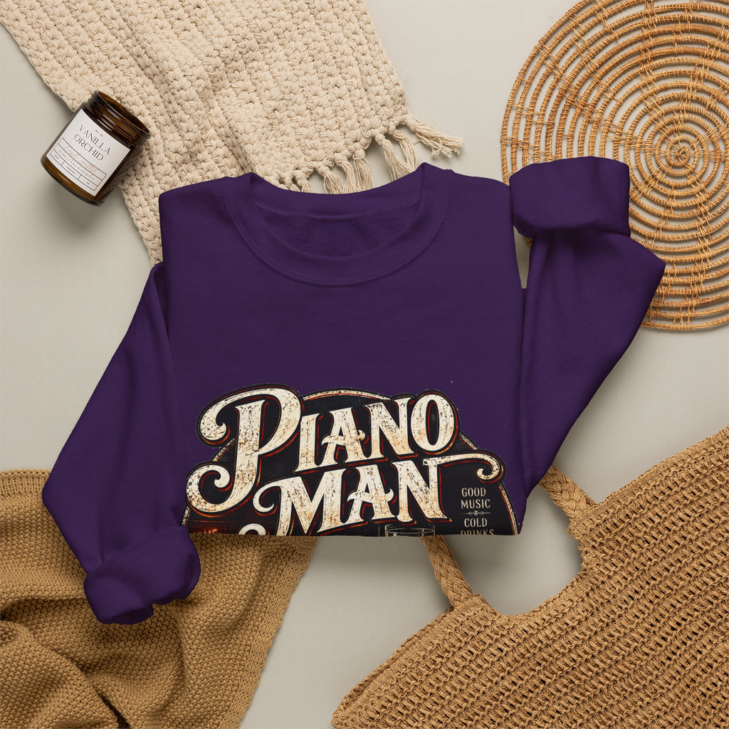 Piano Man Retro Bar - Crewneck Sweatshirt