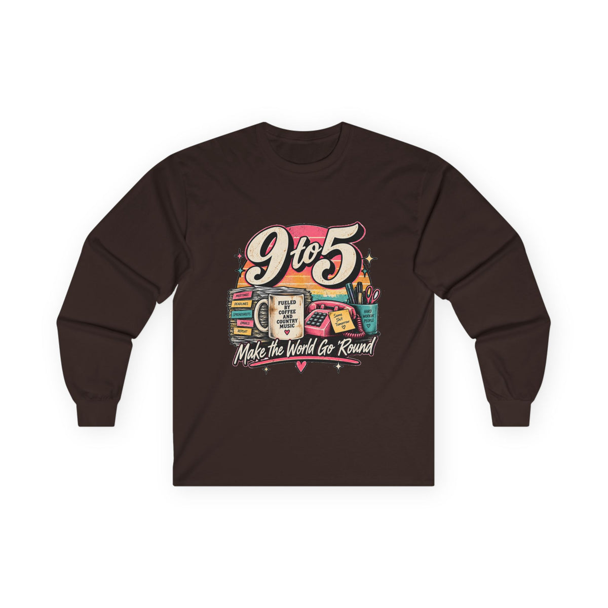 9to5 Make the World Go Round - Unisex Ultra Cotton Long Sleeve Tee