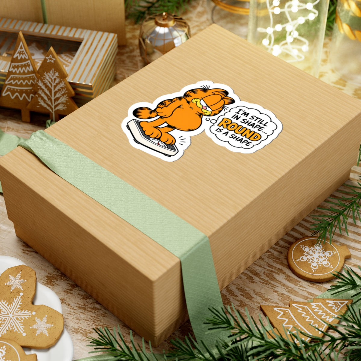 Round Shape Garfield - Kiss-Cut Sticker