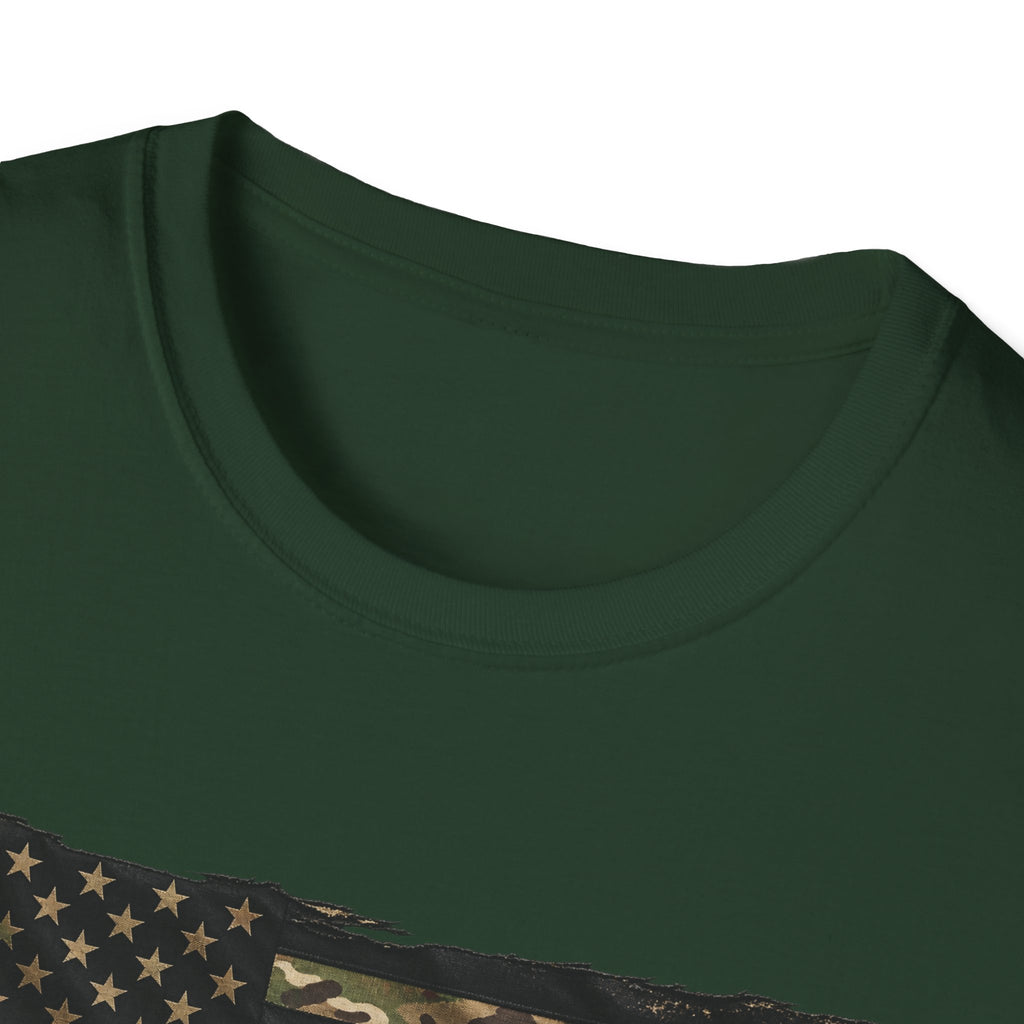 Black and Multicam American Flag - Classic Tee