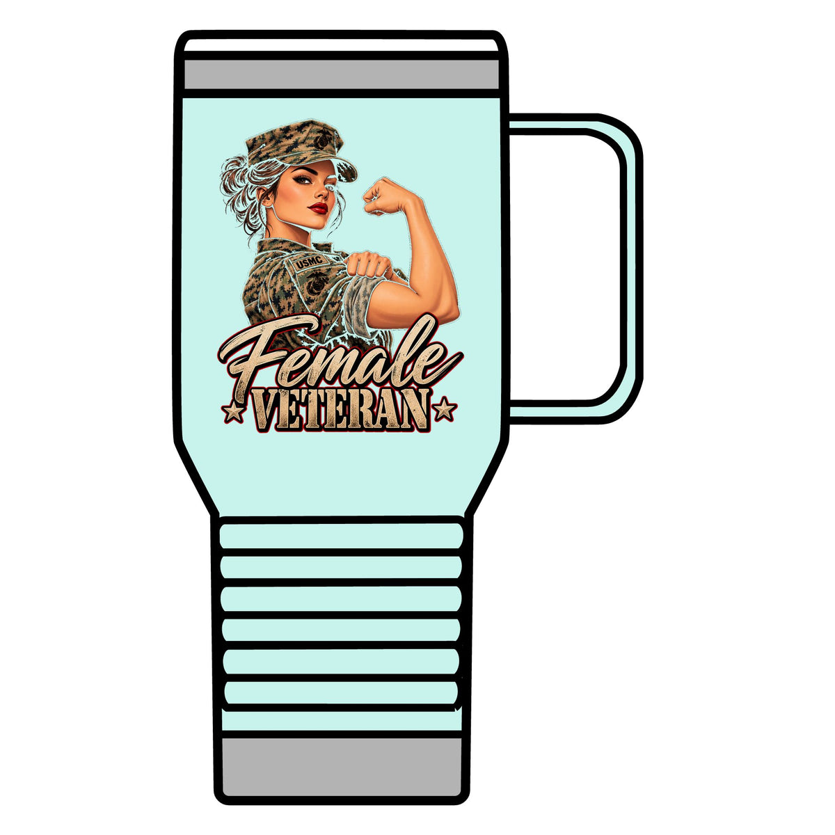 Female Veteran Pride - 20oz Insulated Mug
