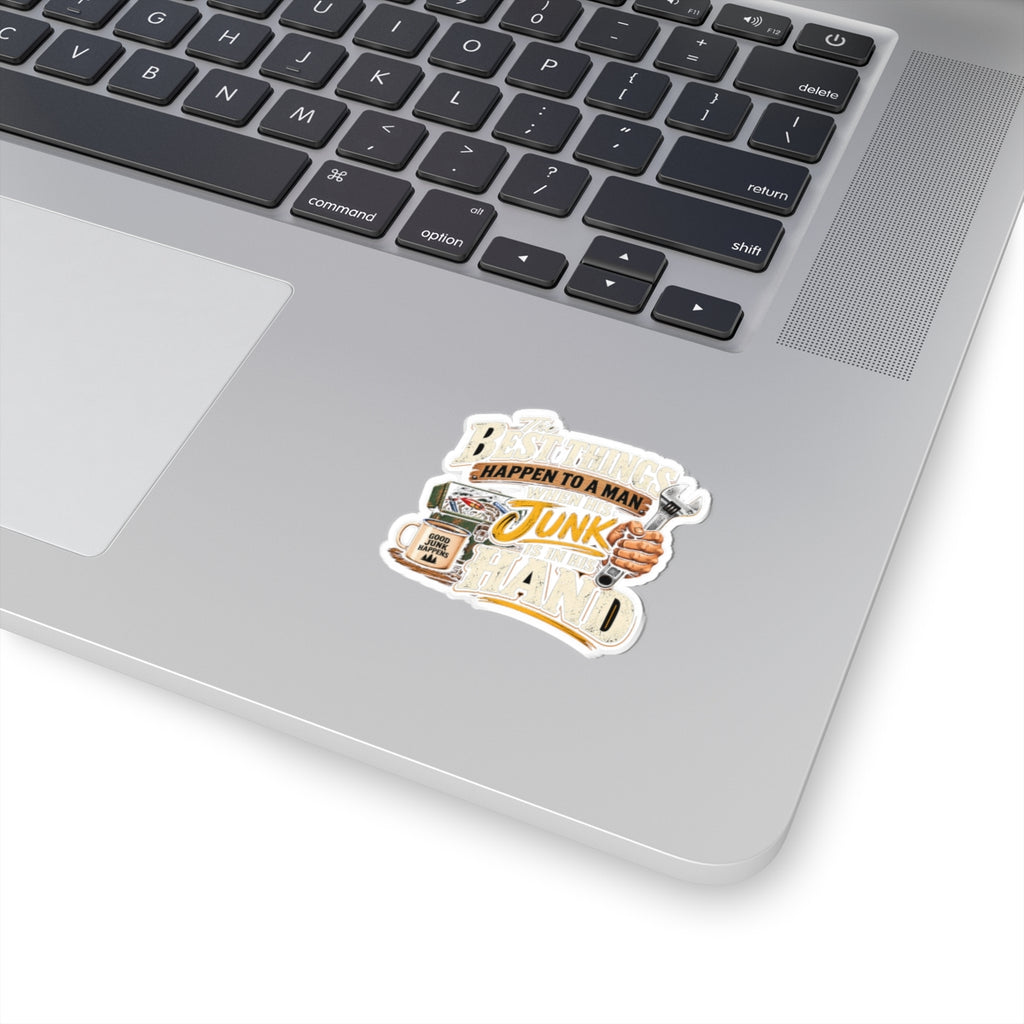 Best Things Happen in a Man's Hand - Kiss-Cut Sticker