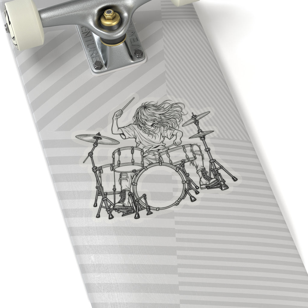 Drummer Sketch - Kiss-Cut Sticker