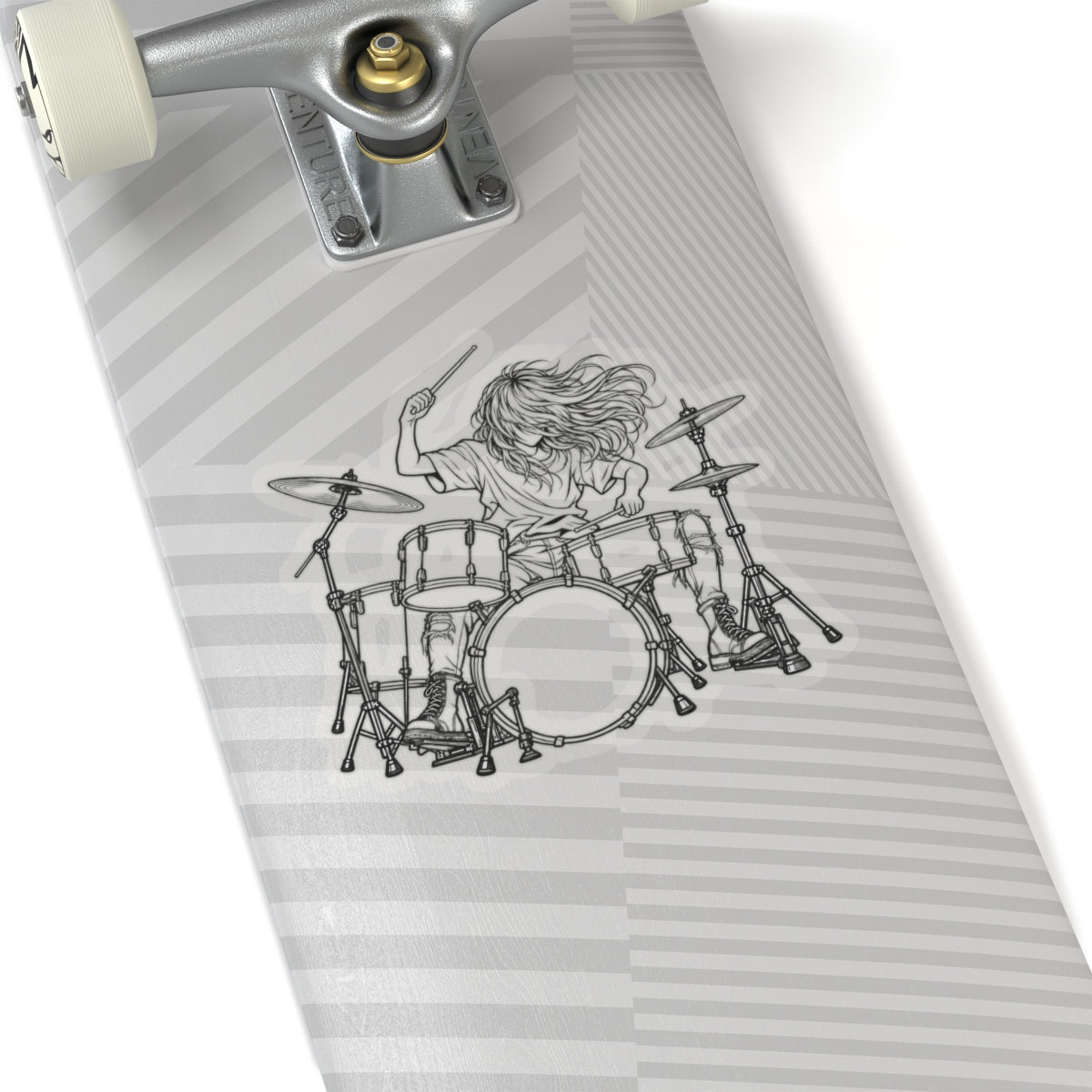 Drummer Sketch - Kiss-Cut Sticker